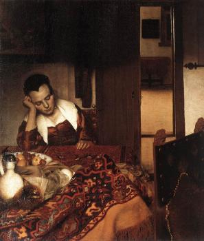 約翰尼斯 維米爾 A Woman Asleep at Table